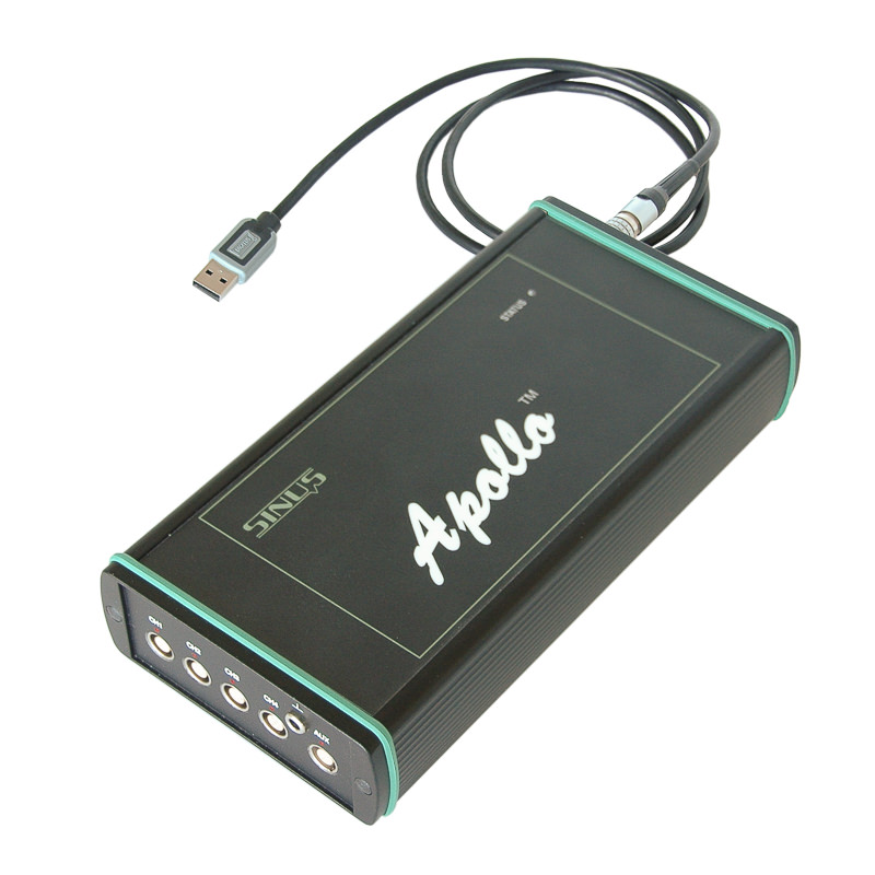 Apollo-Box Akustik-Analysator und Datenerfassungssystem mit 24-Bit-AD-Wandler.