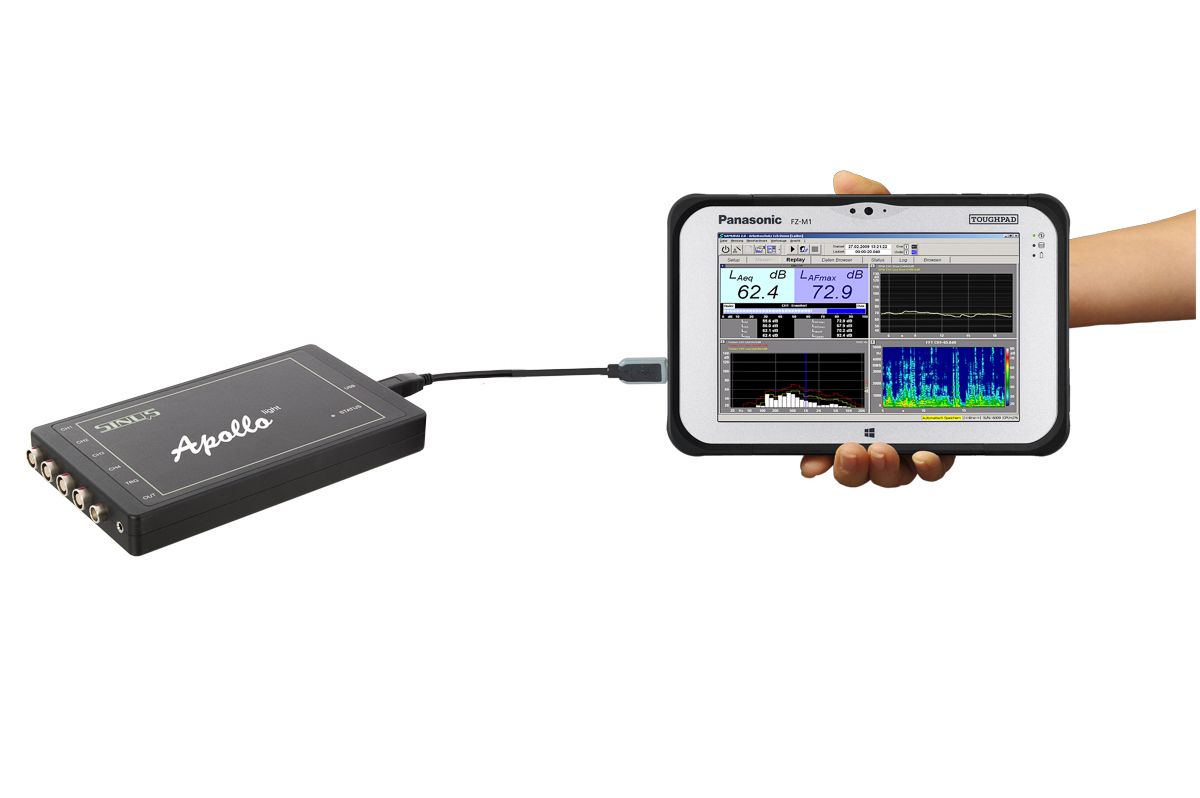 Apollo-light FFT- and Octav - Analyzer for Sound and Vibration with ToughPad | SINUS